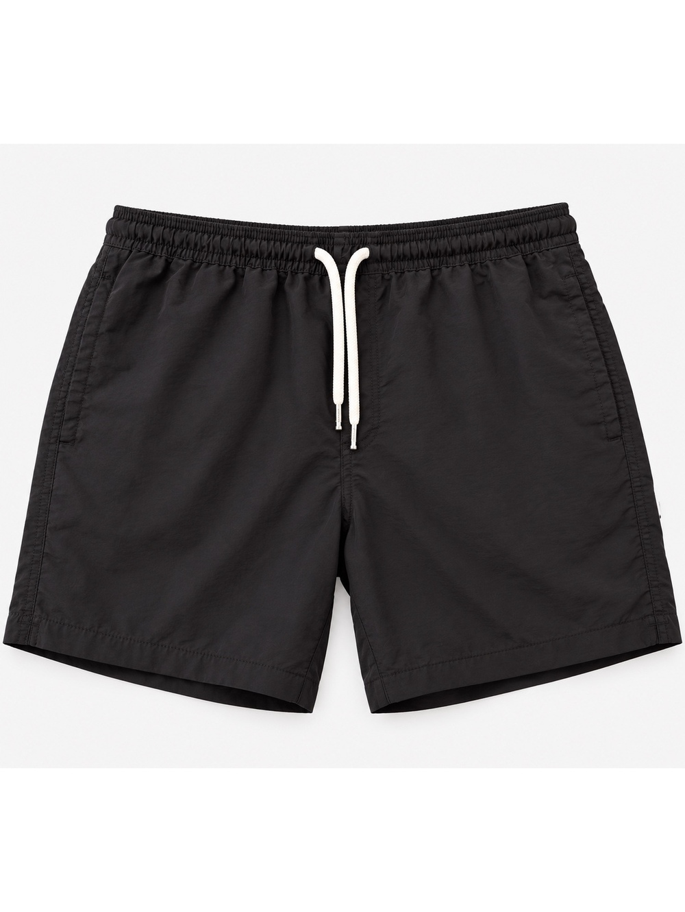RSQ Men’s Black Nylon Shorts Size S 6” Drawstring Elastic Waist Casual
